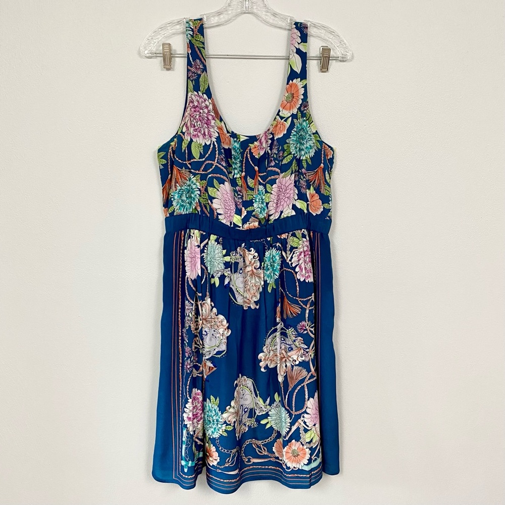 MOULINETTE SOEURS 📜 From Anthropologie - Floral Silk Dress - Size M